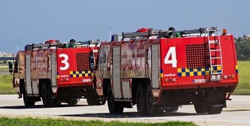 陰溝翻船 機場消防車跑道上失控翻覆，兩名消防員受傷，似與艙內垃圾壓縮裝置有關